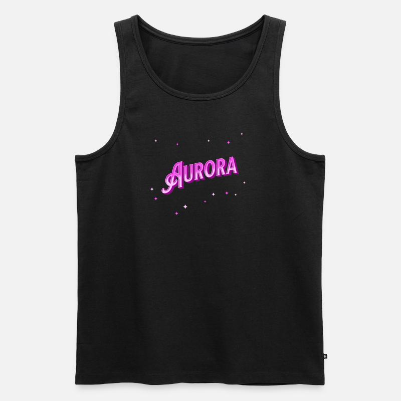 Nome Aurora personalizzato - Canottiera ecologica premium da uomo - nero