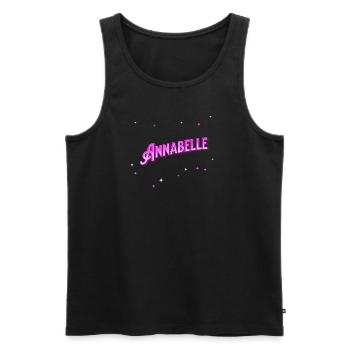 Annabelle Namen personalisiert - Männer Premium Bio Tank Top - Schwarz - Vorne - AI Model Male 178 light (178cm)