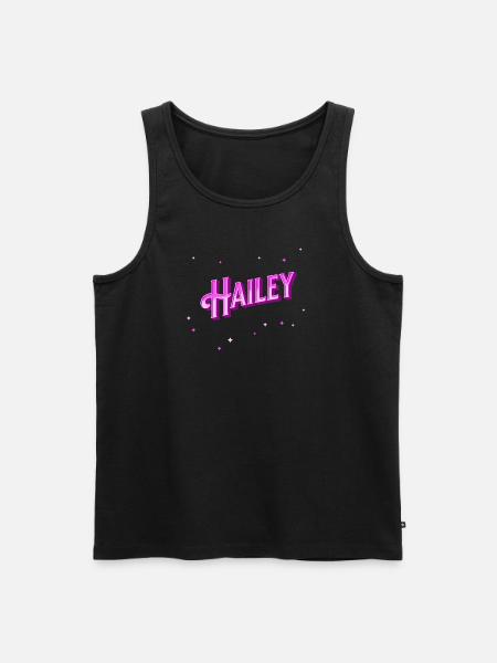 Hailey name personalized - Men's Premium Organic Tank Top - black