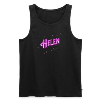 Helen Namen personalisiert - Männer Premium Bio Tank Top - Schwarz - Vorne - Michal (187cm)
