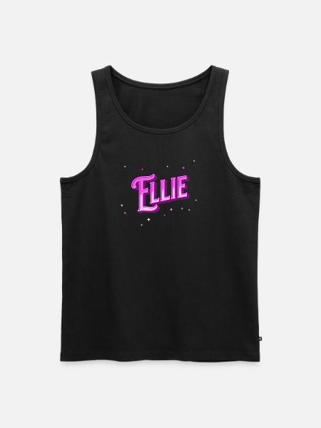 Ellie name personalized - Men's Premium Organic Tank Top - black