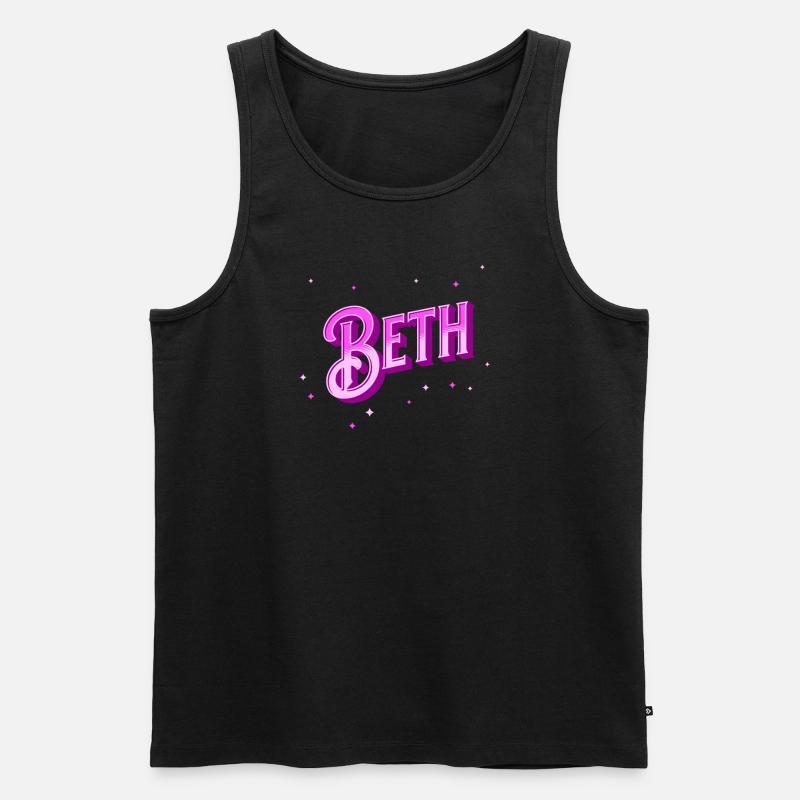 Beth name personalized - Men's Premium Organic Tank Top - black