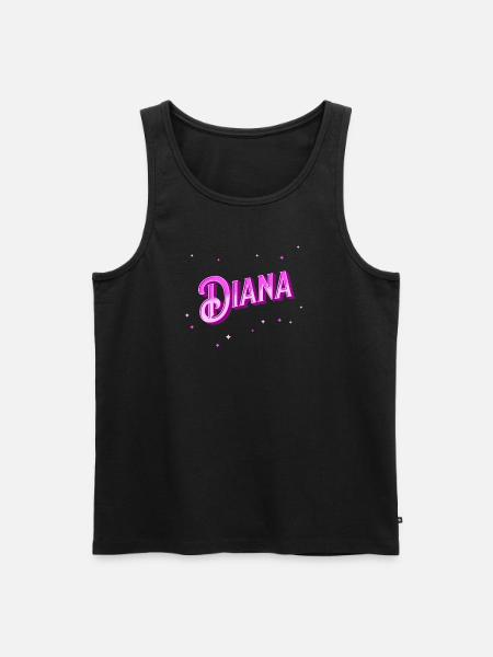 Diana name personalized - Men's Premium Organic Tank Top - black