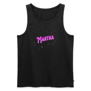 Martha Namen personalisiert - Männer Premium Bio Tank Top - Schwarz - Vorne - AI Model Male 178 light (178cm)