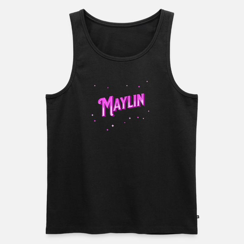 Maylin Namen personalisiert - Männer Premium Bio Tank Top - Schwarz