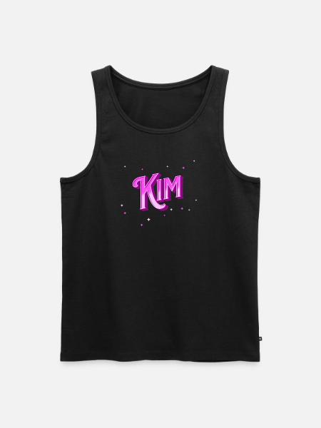 Kim Personalized Name - Men's Premium Organic Tank Top - black
