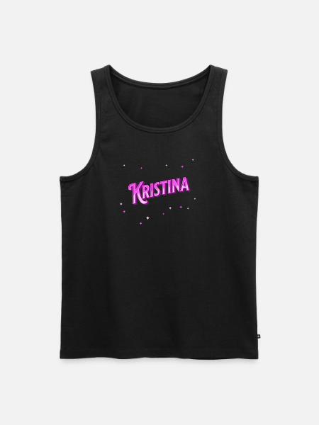 Kristina name personalized - Men's Premium Organic Tank Top - black