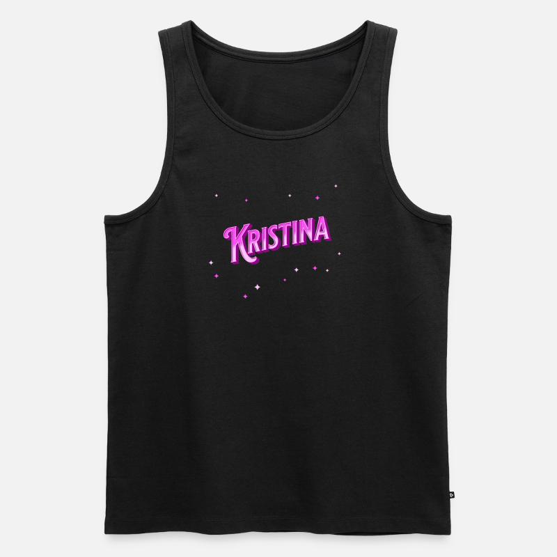 Kristina name personalized - Men's Premium Organic Tank Top - black