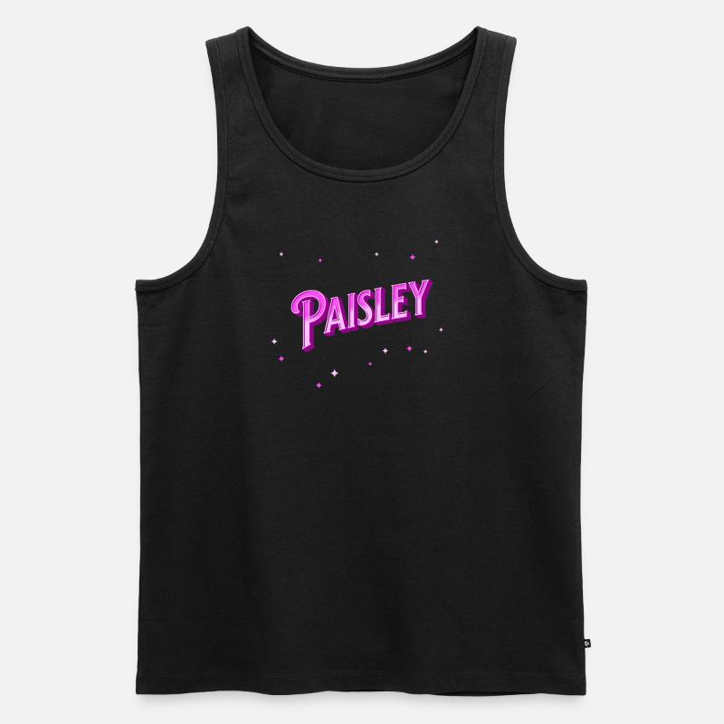 Paisley name personalized - Men's Premium Organic Tank Top - black