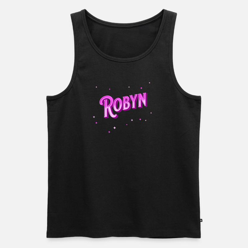 Robyn name personalized - Men's Premium Organic Tank Top - black