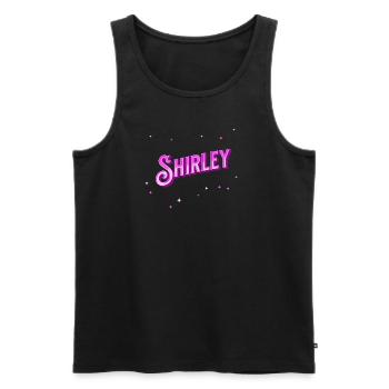 Shirley name personalized - Men's Premium Organic Tank Top - black - Front - Michal (187cm)