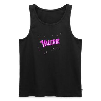 Valérie nom personnalisé - Débardeur bio Premium Homme - noir - Devant - AI Model Male 178 light (178cm)