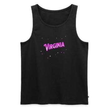 Virginia Namen personalisiert - Männer Premium Bio Tank Top - Schwarz - Vorne - AI Model Male 178 light (178cm)