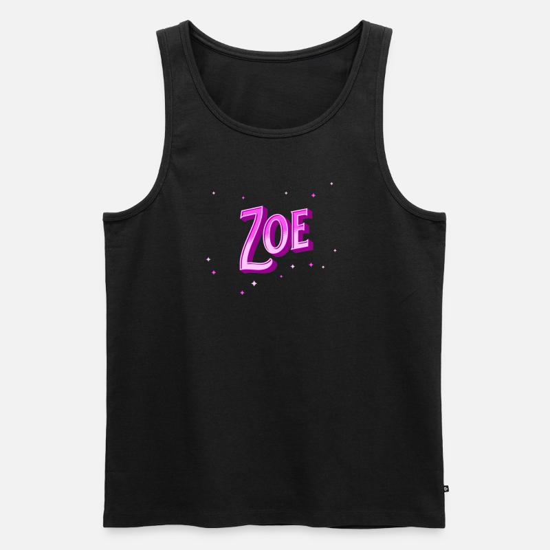 Zoe name personalized - Men's Premium Organic Tank Top - black