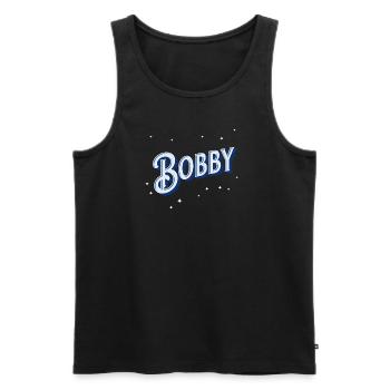 Bobby name personalized - Men's Premium Organic Tank Top - black - Front - AI Model Male 178 light (178cm)