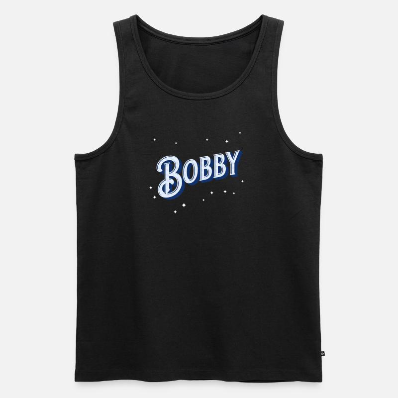 Bobby name personalized - Men's Premium Organic Tank Top - black