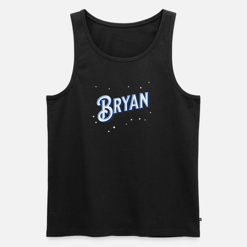 Bryan Namen personalisiert - Männer Premium Bio Tank Top - Schwarz