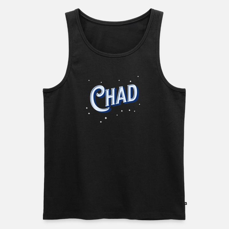 Chad Namen personalisiert - Männer Premium Bio Tank Top - Schwarz