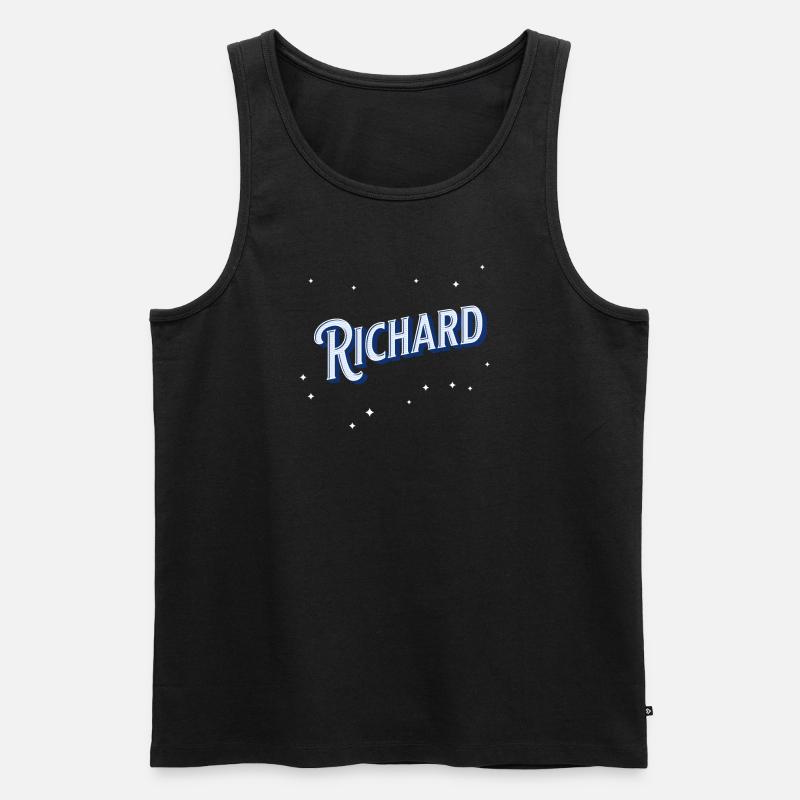 Richard name personalized - Men's Premium Organic Tank Top - black