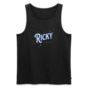 Ricky Namen personalisiert - Männer Premium Bio Tank Top - Schwarz - Vorne - Michal (187cm)