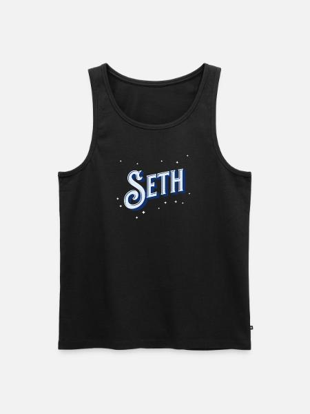 Seth name personalized - Men's Premium Organic Tank Top - black