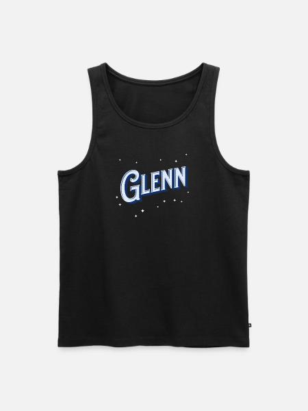 Glenn name personalized - Men's Premium Organic Tank Top - black