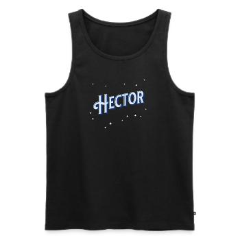Nom Hector personnalisé - Débardeur bio Premium Homme - noir - Devant - Michal (187cm)