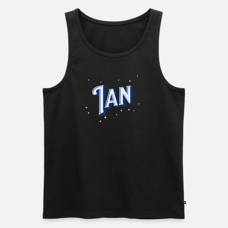 Ian name personalized - Men's Premium Organic Tank Top - black