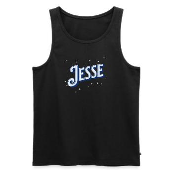 Jesse Namen personalisiert - Männer Premium Bio Tank Top - Schwarz - Vorne - AI Model Male 178 light (178cm)
