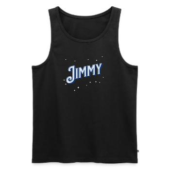 Jimmy Namen personalisiert - Männer Premium Bio Tank Top - Schwarz - Vorne - AI Model Male 178 light (178cm)
