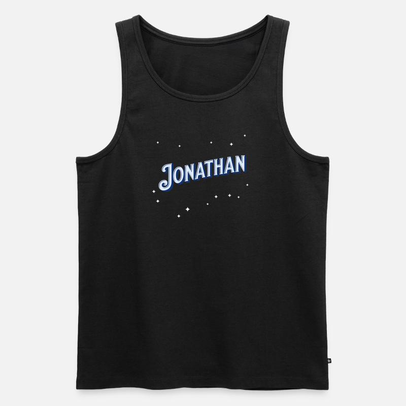Jonathan Namen personalisiert - Männer Premium Bio Tank Top - Schwarz