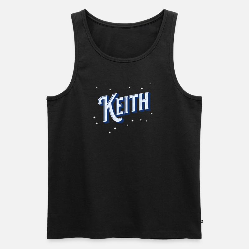 Keith name personalized - Men's Premium Organic Tank Top - black