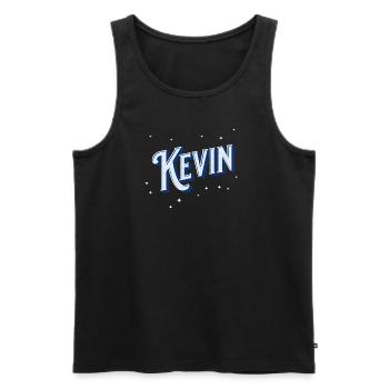 Kevin's name personalized - Men's Premium Organic Tank Top - black - Front - AI Model Male 178 light (178cm)