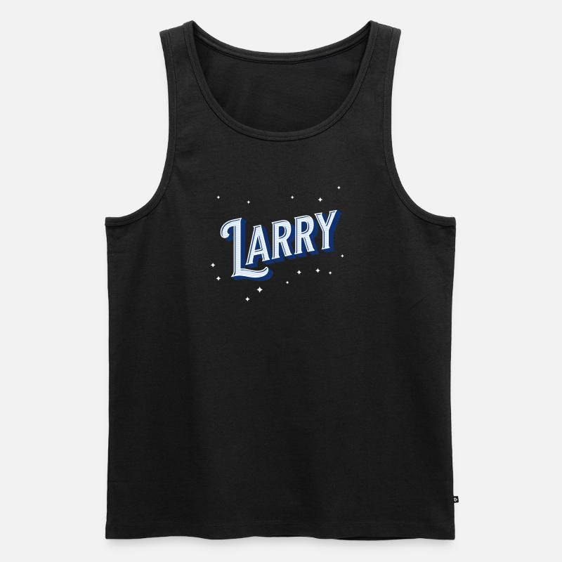 Larry name personalized - Men's Premium Organic Tank Top - black