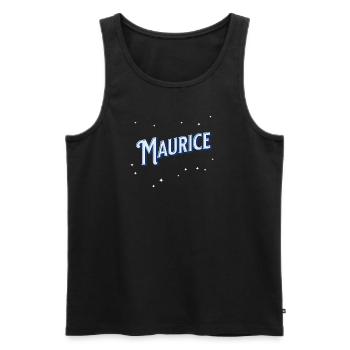 Maurice Namen personalisiert - Männer Premium Bio Tank Top - Schwarz - Vorne - Michal (187cm)