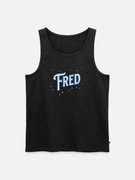 Fred name personalized - Men's Premium Organic Tank Top - black