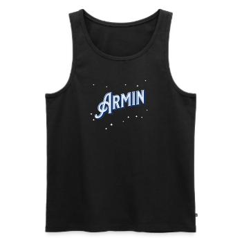 Armin's name personalized - Men's Premium Organic Tank Top - black - Front - AI Model Male 178 light (178cm)