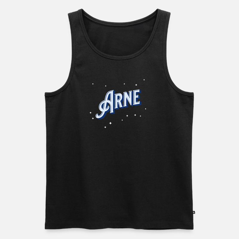 Arne name personalized - Men's Premium Organic Tank Top - black