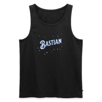 Bastian Namen personalisiert - Männer Premium Bio Tank Top - Schwarz - Vorne - AI Model Male 178 light (178cm)