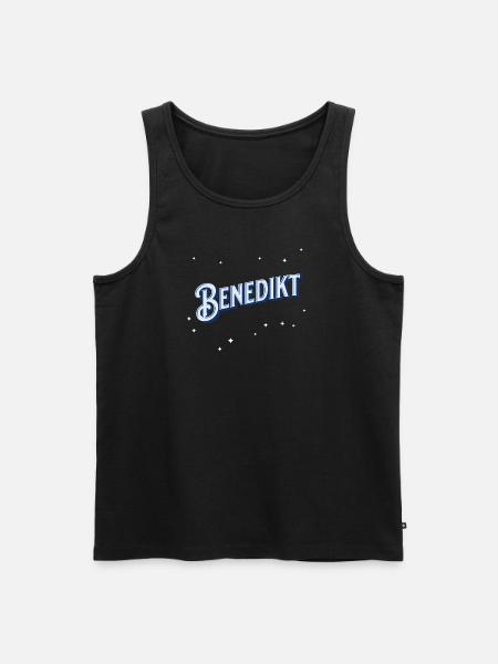 Benedict's name personalized - Men's Premium Organic Tank Top - black