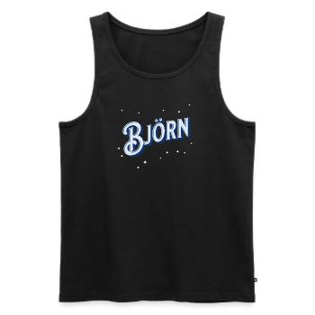 Björn Namen personalisiert - Männer Premium Bio Tank Top - Schwarz - Vorne - AI Model Male 178 light (178cm)