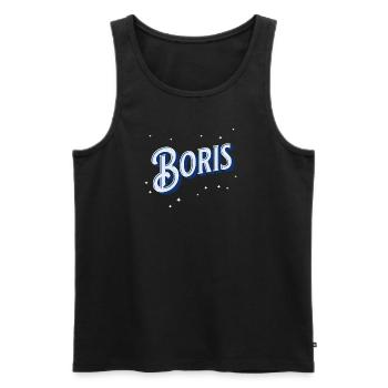 Boris' name personalized - Men's Premium Organic Tank Top - black - Front - AI Model Male 178 light (178cm)