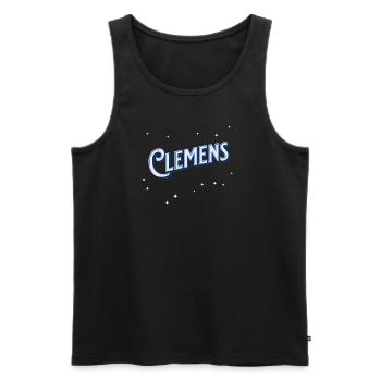 Clemen's name personalized - Men's Premium Organic Tank Top - black - Front - Michal (187cm)