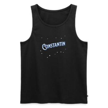 Constantin Namen personalisiert - Männer Premium Bio Tank Top - Schwarz - Vorne - AI Model Male 178 light (178cm)