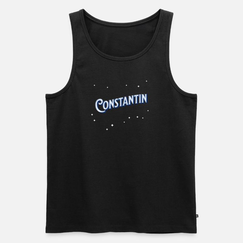 Constantin name personalized - Men's Premium Organic Tank Top - black