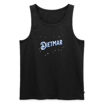 Dietmar Namen personalisiert - Männer Premium Bio Tank Top - Schwarz - Vorne - AI Model Male 178 light (178cm)