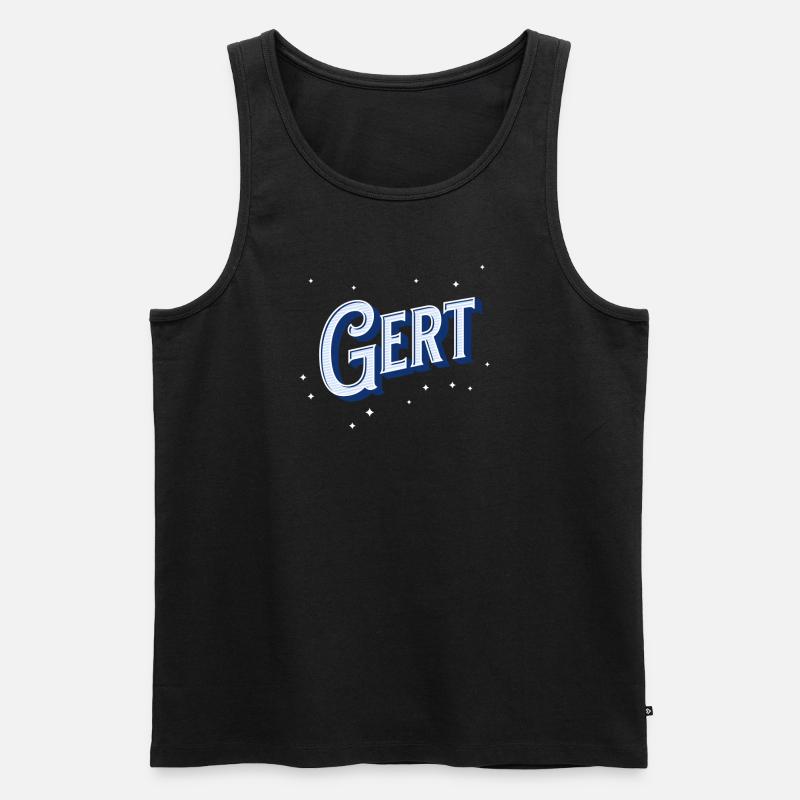 Gert Namen personalisiert - Männer Premium Bio Tank Top - Schwarz