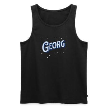 Georg Namen personalisiert - Männer Premium Bio Tank Top - Schwarz - Vorne - AI Model Male 178 light (178cm)
