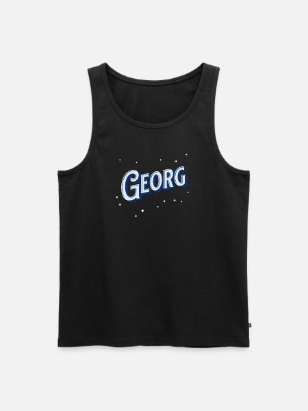 Georg's name personalized - Men's Premium Organic Tank Top - black