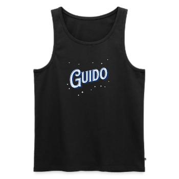 Guido Namen personalisiert - Männer Premium Bio Tank Top - Schwarz - Vorne - AI Model Male 178 light (178cm)